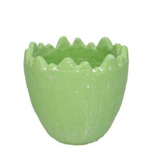 4A Ceramic Egg Flowerpot Plant Pot | Colour: Light Green | Diameter 13 centimetres | Height 13 centimetres | Per 12 pots
