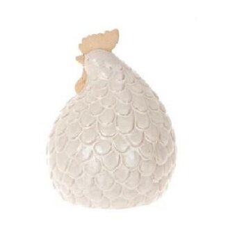 4A Ceramic Chicken “Arkos” | Colour: Cream | Length 15 centimetres | Width 14 centimetres | Height 20 centimetres | Per chicken
