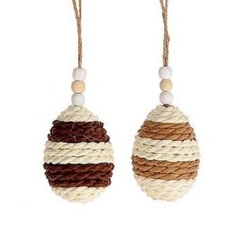 4A Egg Hanger Decoration | Colour: Mixed Colours | Length 6 centimetres | Per 2 hangers