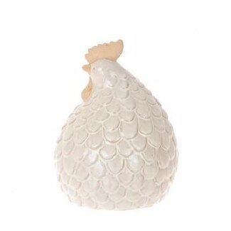 4A Ceramic Chicken “Arkos” | Colour: Cream | Length 11 centimetres | Width 12 centimetres | Height 15 centimetres | Per 2 chickens