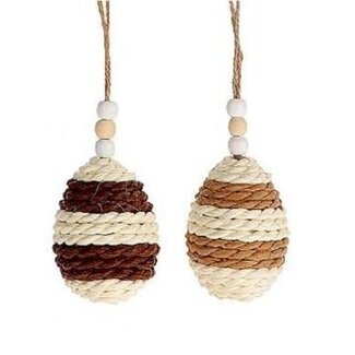 4A Ei-Anhänger Dekoration | Farbe: Gemischte Farben | Länge 5 Zentimeter | Pro 2 Anhänger