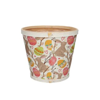 4A Holzblumentopf Pflanzentopf "Ostern" | Farbe: Mischfarben | Durchmesser 17 Zentimeter | Höhe 15 Zentimeter | Pro 10 Blumentöpfe