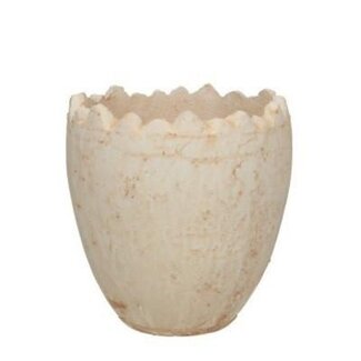 4A Ceramic Flowerpot Egg | Colour: Cream | Diameter 13 centimetres | Height 13 centimetres | Per 12 flowerpots