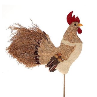 4A Rooster Stake | Colour: Light brown | Rooster diameter 38 centimetres | Stake length ± 50 centimetres | Per stake