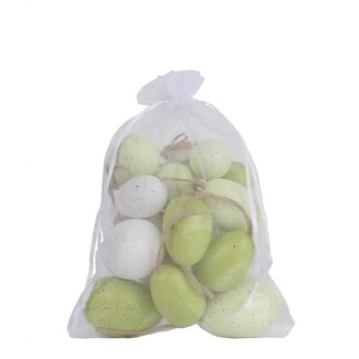 4A Egg Decoration | Colour: Light Green | Diameter 4 centimetres | Length 6 centimetres | Per 20 eggs