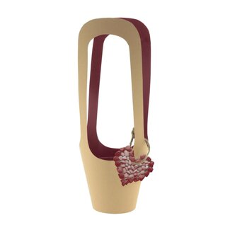 4A Tas "Love Rocks" | Kleur: Rood | Diameter 13 centimeter | Hoogte 38 centimeter | Per 10 tassen