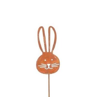 4A Rabbit Plant Stake | Colour: Brown | Rabbit diameter 12 centimetres | Plant stake length ± 30 centimetres | Per 6 plant stakes