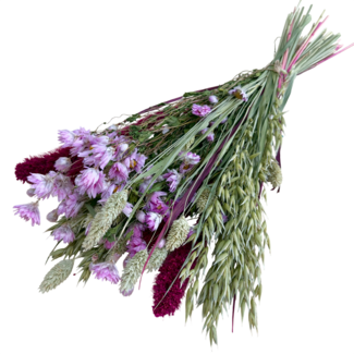 MyFlowers Boeket droogbloemen "Royal Love" | Lengte ± 50 centimeter | Met roze en naturelle droogbloemen