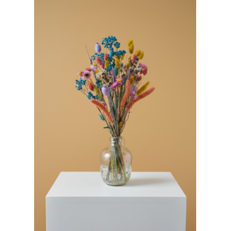 MyFlowers Bouquet de fleurs séchées Cute Happy Spring | Longueur ± 55 centimètres | Mélange frais de fleurs séchées