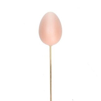 4A Egg Pearly Stick | Colour: Light Pink | Egg length 6 centimetres | Stick length ± 50 centimetres | Per 25 sticks