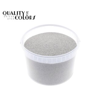 QC Decoratief Zand in Herbruikbare Emmer | Kleur: Grijs | Diameter 0.1 - 0.5 millimeter | Inhoud 3 liter | Per emmer