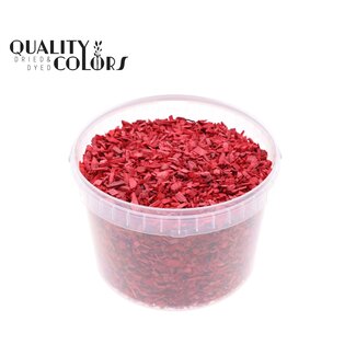 QC Wood Chips in Reusable Bucket | Colour: Red | Diameter 5 - 8 millimetres | Content 3 litres | Per bucket