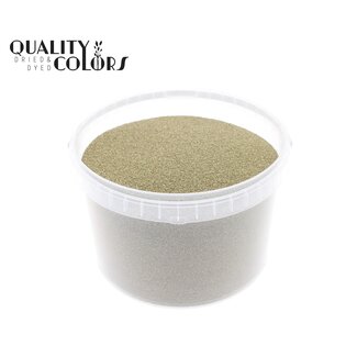 QC Dekorativer Sand im wiederverwendbaren Eimer | Farbe: Goldfarben | Durchmesser 0,1 - 0,5 Millimeter | Inhalt 3 Liter | Pro Eimer