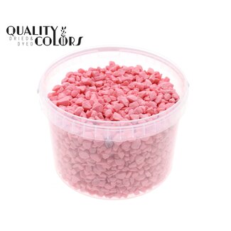 QC Steine im Wiederverwendbaren Eimer | Farbe: Rosa | Durchmesser 9 - 13 Millimeter | Inhalt 3 Liter | Pro Eimer