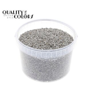 QC Petits Cailloux dans Seau Réutilisable | Couleur : Gris | Diamètre 4 - 6 millimètres | Contenu 3 litres | Par seau
