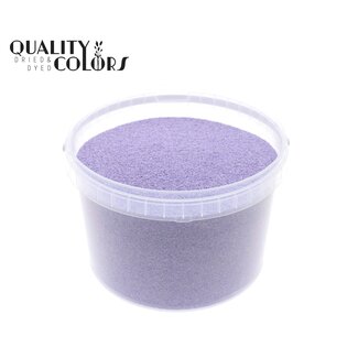 QC Dekorativer Sand in Wiederverwendbarem Eimer | Farbe: Fliederfarben | Durchmesser 0,1 - 0,5 Millimeter | Inhalt 3 Liter | Pro Eimer