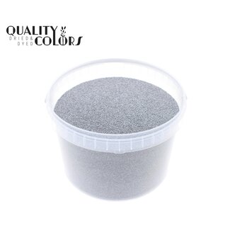 QC Dekorativer Sand in wiederverwendbarem Eimer | Farbe: Silberfarben | Durchmesser 0,1 - 0,5 Millimeter | Inhalt 3 Liter | Pro Eimer