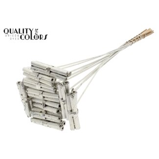 QC Decorative Jute Stick Posy on Stick | Colour: Platinum | Jute Stick Posy Pick | Length ± 50 centimetres | 10 picks per bunch