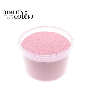 QC Decoratief Zand in Herbruikbare Emmer | Kleur: Roze | Diameter 0.1 - 0.5 millimeter | Inhoud 3 liter | Per 11 emmers