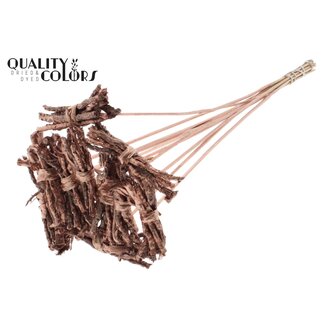 QC Decorative Coco Rose Posy on Stick | Colour: Copper | Coco Rose Posy Stick | Stick Length ± 50 centimetres | 10 sticks per bunch