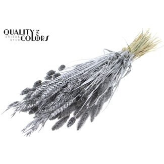 QC Bouquet of Dried Flower Mix | Colour: Silver with Glitter | Length ± 60 centimetres | Per bunch