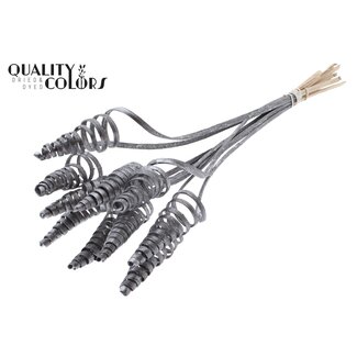 QC Palm Spiral on Stem | Colour: Grey Metallic Graphite | Cane Cone Plant Stake | Stake Length ± 50 centimetres | Per 10 stakes
