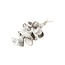 Badam sur tige | Couleur : Blanc Blanchi | Longueur du pique-fleur ± 40 centimètres | Par 10 tiges