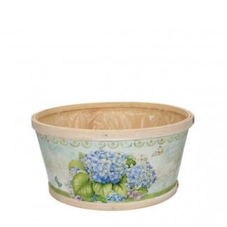 4A Hout Hydrangea bak d22*11cm
