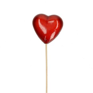 4A Hart Bijsteker “Luvy” | Kleur: Rood | Lengte bijsteker ± 50 centimeter | Diameter hart 6 centimeter | Per 25 bijstekers