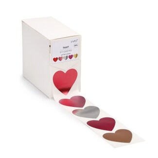 4A Sticker Label "Heart" | Colour: Mixed colours | Diameter 40 millimetre | Per 500 stickers