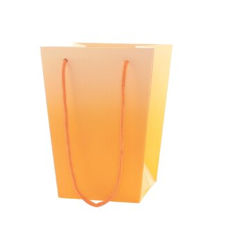 4A Cadeautasjes "Noor” | Kleur: Oranje | Lengte 15 centimeter | Breedte 11 centimeter | Hoogte 20 centimeter | Per 10 tassen