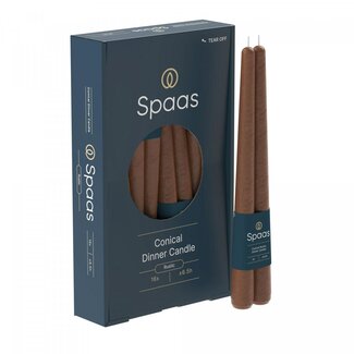 4A Gothic Candle Rustic | Colour: Brown-red | Diameter 2.2 centimetre | Length 25 centimetre | Per 16 candles