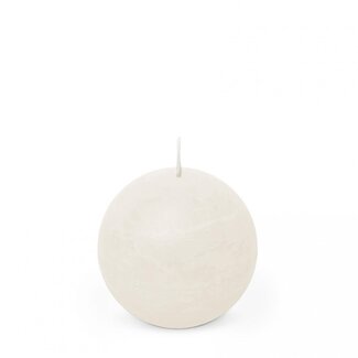 4A Rustikale Kugelkerze | Farbe: Natuurlijk Weiß | Durchmesser 8 centimeter | Pro 6 Kerzen