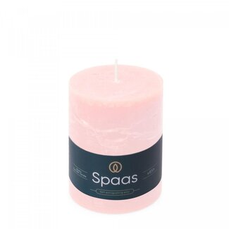 4A Bougie de table Rustique | Couleur: Rose | Diamètre 8 centimètre | Longueur 11 centimètre | Par 6 bougies