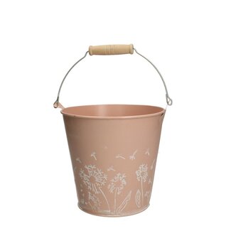 4A Zinken Eimer Blumentopf Pflanzentopf “Celo” | Kleur: Farbe: Lichtroze | Diameter: Durchmesser 16 centimeter | Hoogte: Höhe 15 centimeter | Per 12 emmertjes