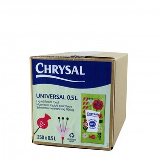 4A Verzorging Chrysal Universeel | 1 zakje voor 0.5 liter | Inhoud 250 zakjes | Per doos