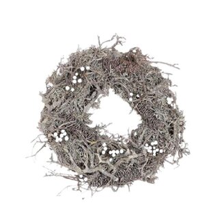 4A Bonsai Pine Wreath | Colour: Natural White | Diameter 30 centimeter | Per wreath