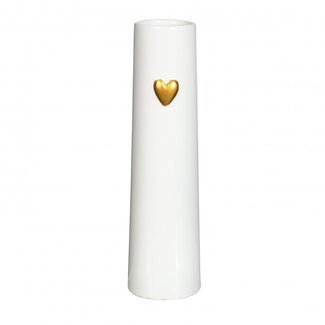 4A Ceramic Vase Heart-shaped | Colour: Natural White | Diameter 6 centimeter | Height 24 centimeter | Per 12 vases