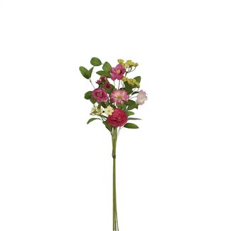 4A Bouquet Artificial flowers | Colour: Fuchsia | Hoogte ± 70 centimetre | Per bouquet
