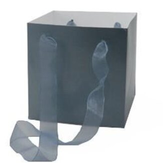 4A Cadeautasjes "Glossy” | Kleur: Zilverkleurig | Lengte 16 centimeter | Breedte 16 centimeter | Hoogte 16 centimeter | Per 20 tassen