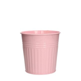 4A Zinken Bloempot Plantenpot “Zion” | Kleur: Roze | Diameter 11 centimeter | Hoogte 14 centimeter | Per 10 bloempotten