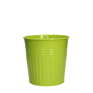 4A Zinc Flowerpot Plant pot “Zion” | Colour: Green | Diameter 11 centimetre | Height 14 centimetre | Per 10 flowerpots