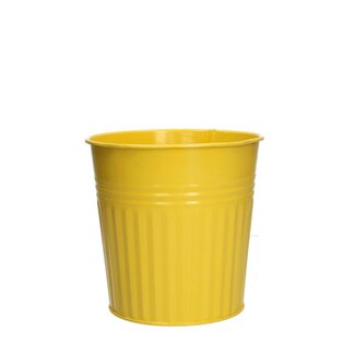 4A Zinc Plant Pot Plant Pot “Zion” | Colour: Yellow | Diameter 11 centimeter | Height 14 centimeter | Per 10 plant pots
