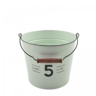 4A Zinc Flowerpot Plant pot "Aged" | Capacity 5 litre | Diameter 21 centimetre | Height 18 centimetre | Per 5 flowerpots