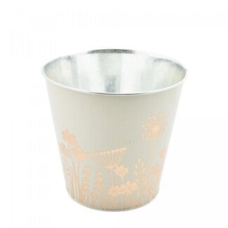 4A Zinken Bloempot Plantenpot “Alossi” | Kleur: Lichtgroen | Diameter 16 centimeter | Hoogte 16 centimeter | Per 10 bloempotten