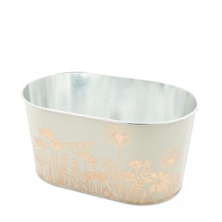 4A Zinken Bak Bloempot Plantenpot “Alossi” | Kleur: Lichtgroen | Lengte 22 centimeter | Breedte 14 centimeter | Hoogte 11 centimeter | Per 10 bakken