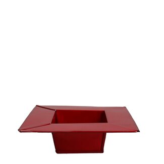 4A Zink Schale Blumentopf Pflanzentopf | Farbe: Rot | Durchmesser 10 - 20 centimeter | Höhe 6 centimeter | Pro 5 Schalen