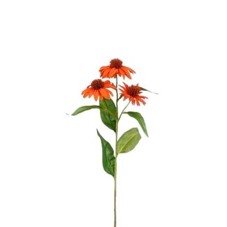 4A Sonnenhut Kunstblume | Farbe: Orange | Echinacea Kunstblumen | Länge ± 62 centimeter | Per 12 Kunstblumen