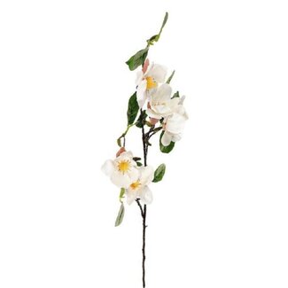 4A Magnolie Kunstblume | Farbe: Natuurlijk Weiß | Länge ± 94 centimeter | Pro 6 Kunstblumen