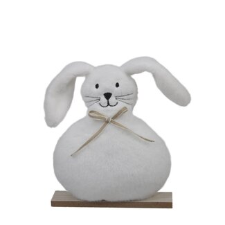 4A Pasen Deco konijn textiel d16*14.5cm